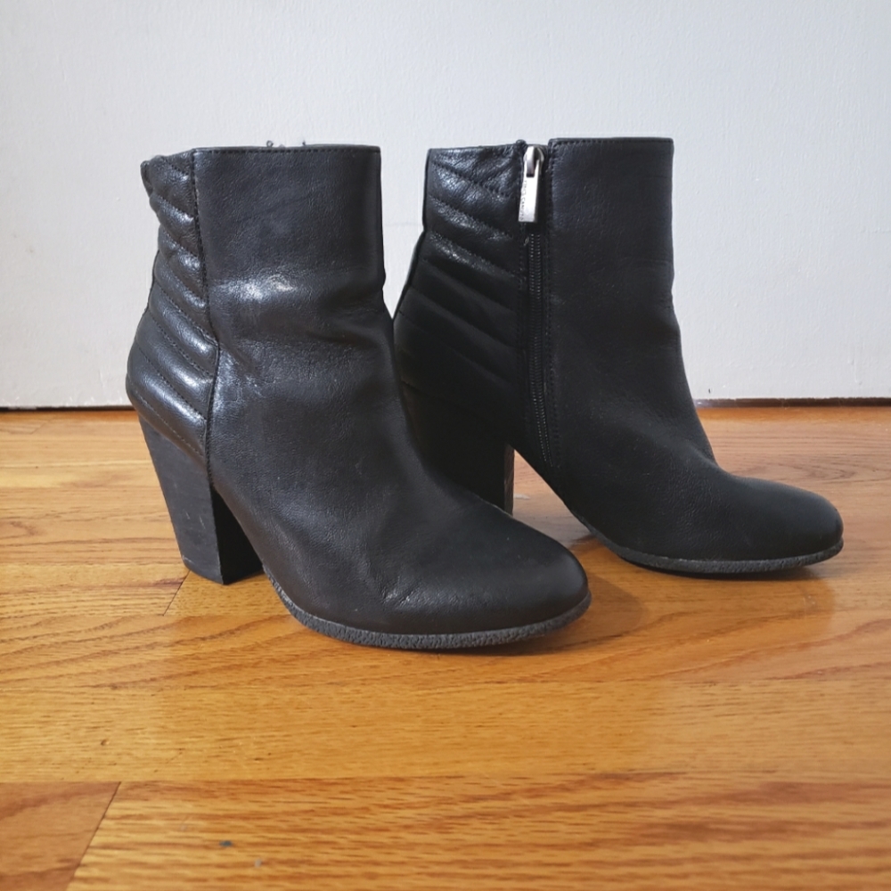 Black Leather Vince Camuto Boots